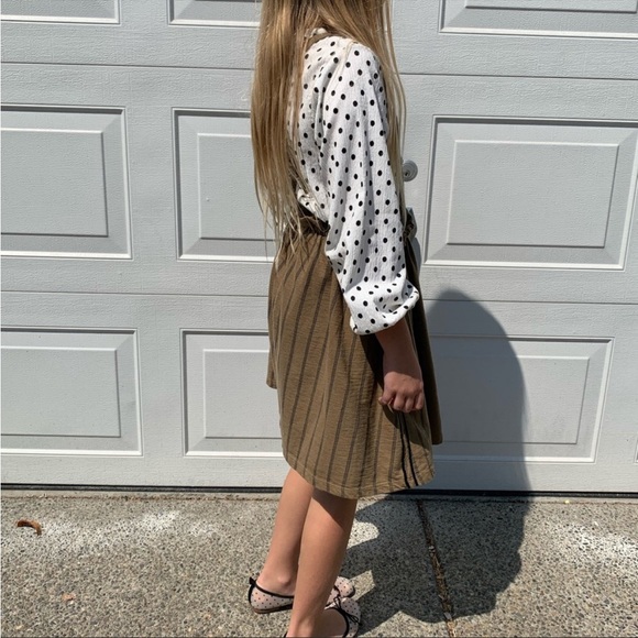 Zara kids polka dot black and white top with long sleeve. Girl size 9 - Picture 3 of 10